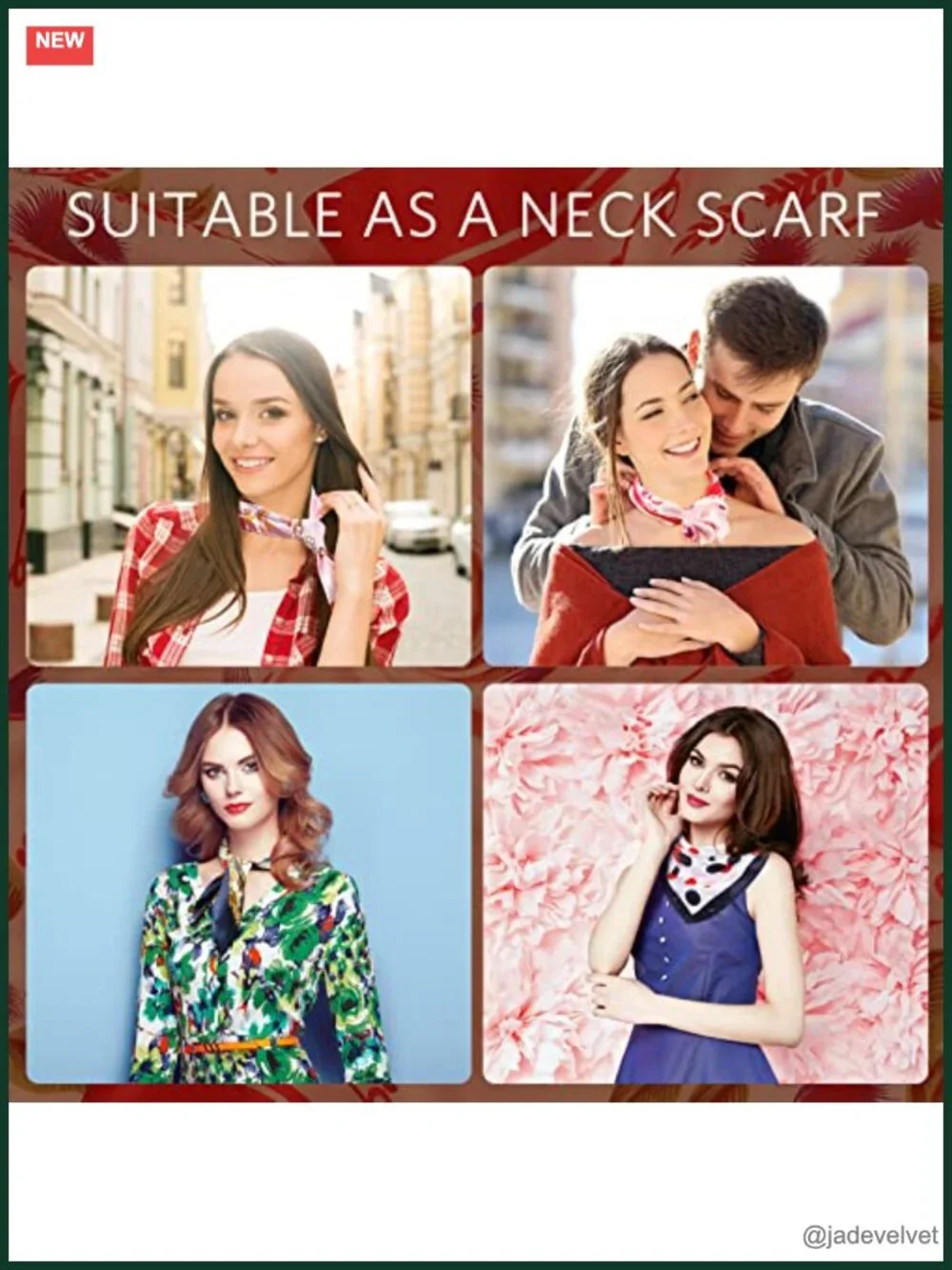 20 Pack Satin Square Scarves Mixed Colors Silk-like Neck Scarves